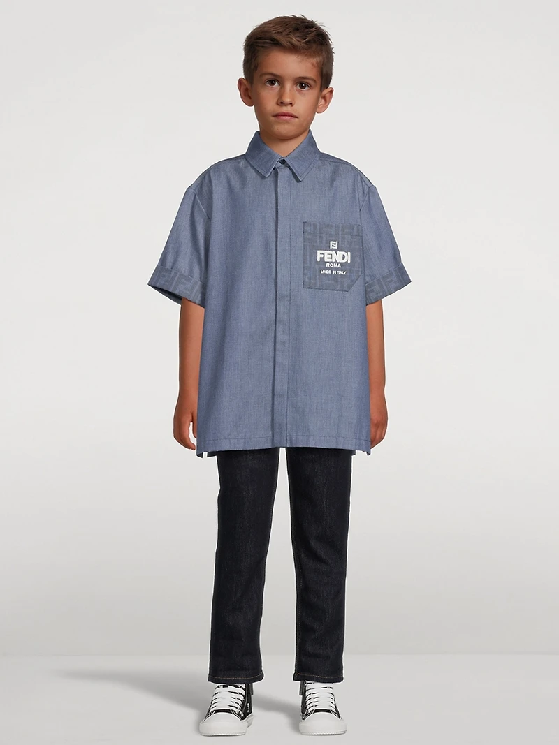 Kids Chambray Short-Sleeve Shirt