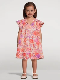 Raie Cotton Flounce Sleeve Dress