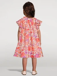 Raie Cotton Flounce Sleeve Dress