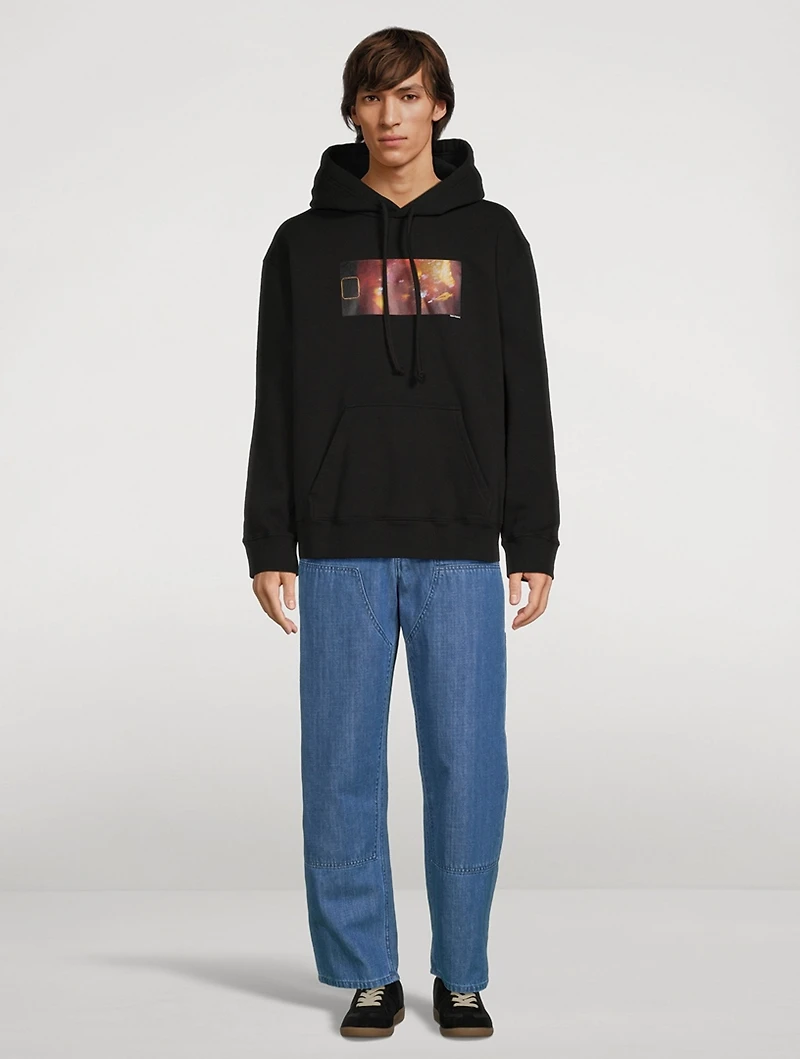 Cotton-Blend Graphic Hoodie