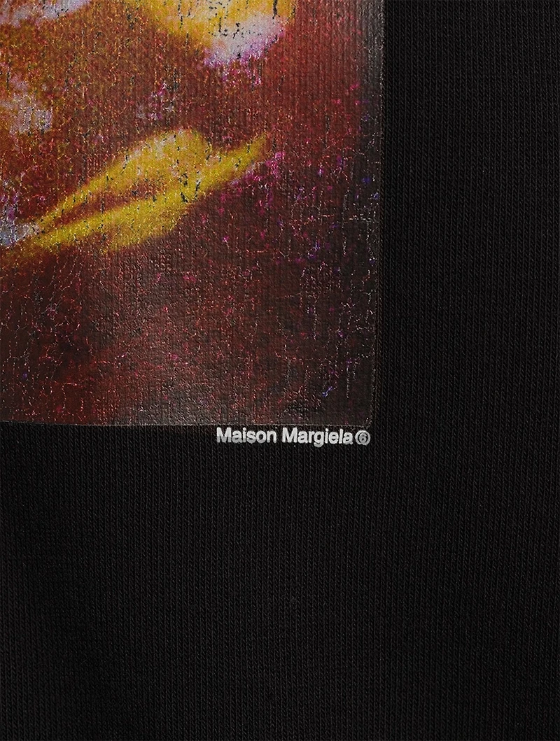 Cotton-Blend Graphic Hoodie