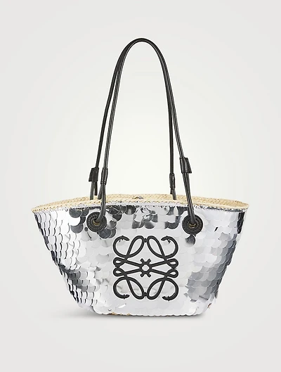 Loewe x Paula’s Ibiza Small Anagram Sequin Basket Bag