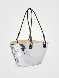 Loewe x Paula’s Ibiza Small Anagram Sequin Basket Bag