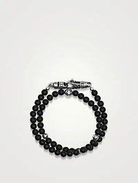 Onyx Beaded Wrap Bracelet