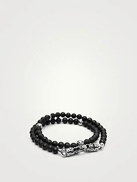 Onyx Beaded Wrap Bracelet