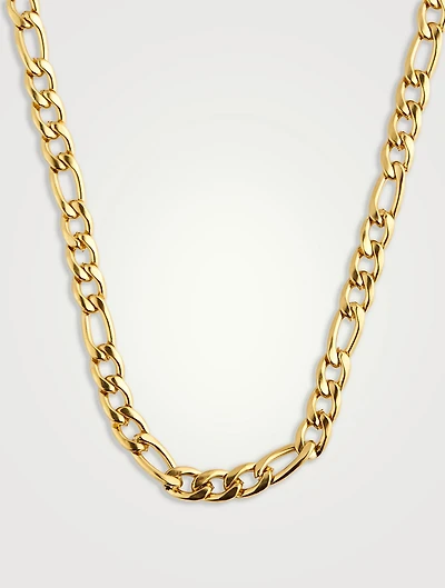 6mm Gold Plated Figaro Chain Necklace