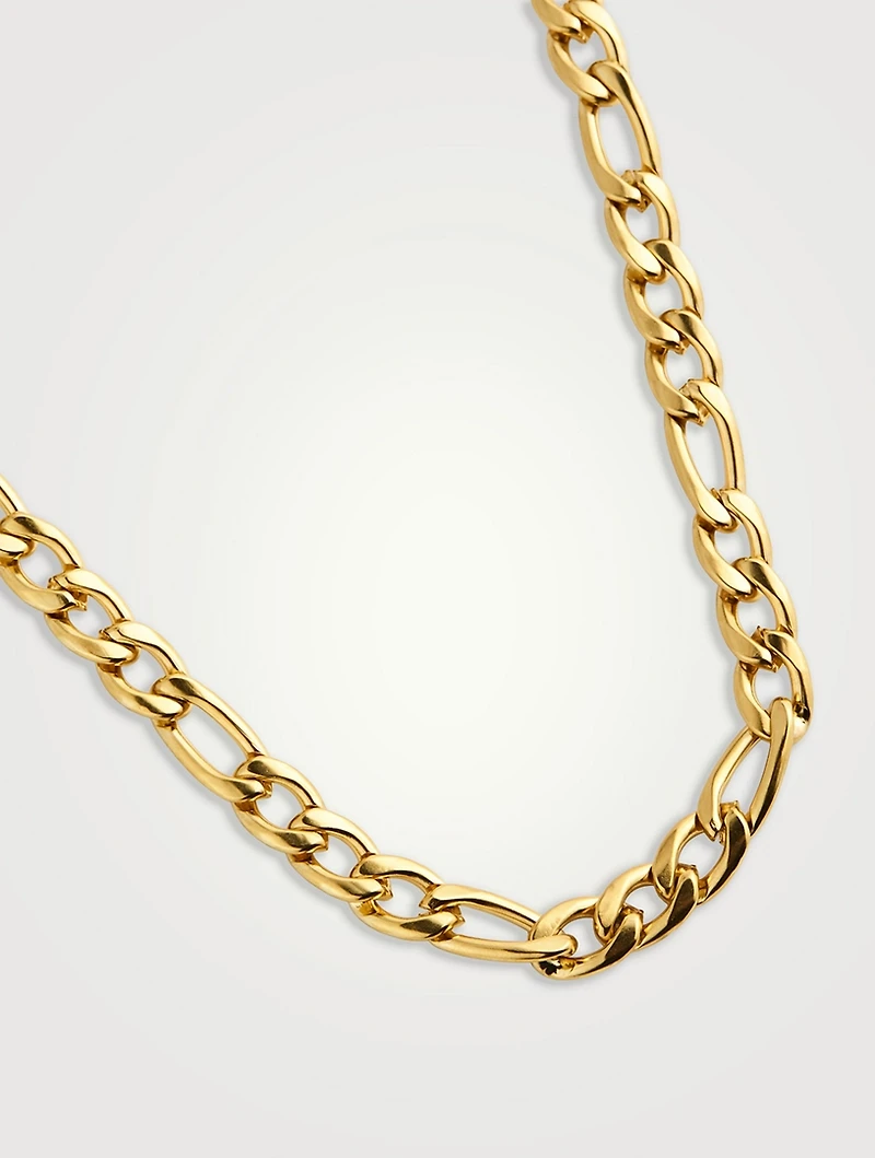 6mm Gold Plated Figaro Chain Necklace