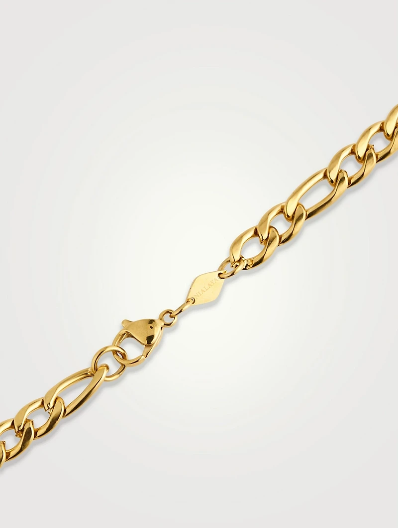 6mm Gold Plated Figaro Chain Necklace