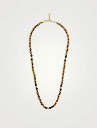 Brown Tiger Eye Beaded Necklace