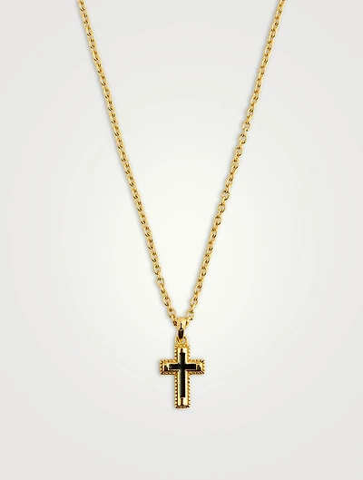 Gold Plated Sterling Silver Mini Cross Necklace