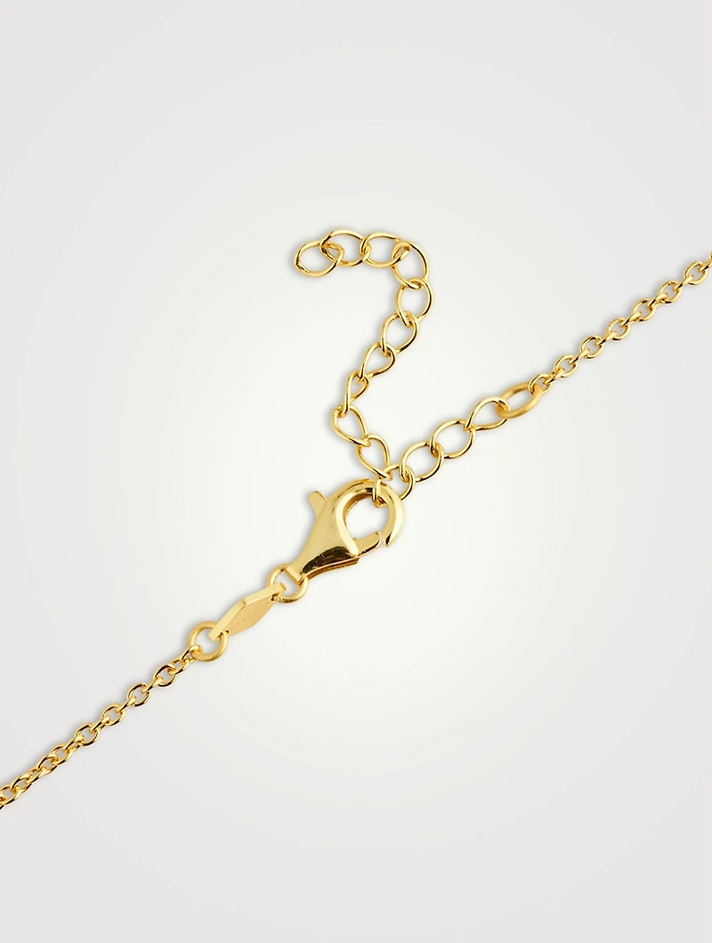 Gold Plated Sterling Silver Mini Cross Necklace