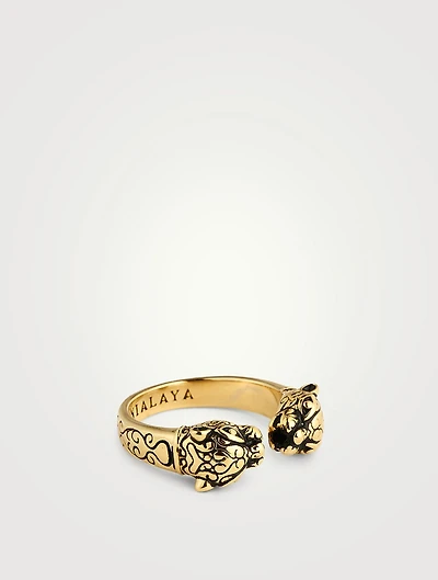 Gold Plated Panther Ring