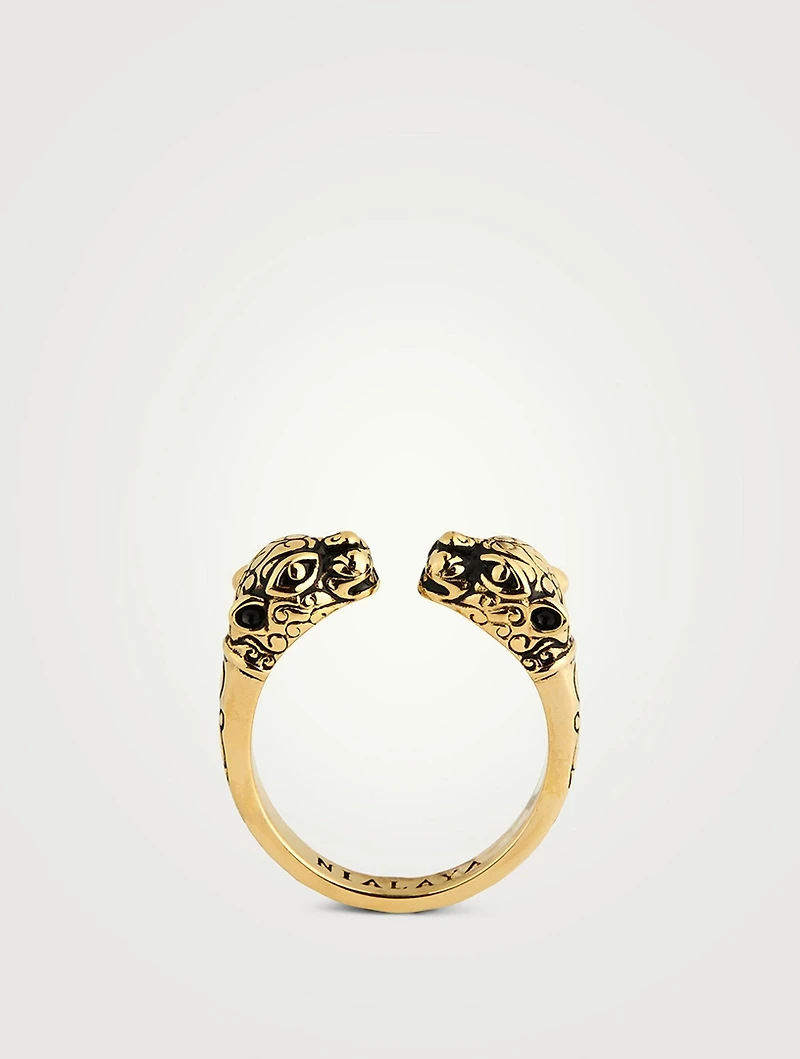 Gold Plated Panther Ring