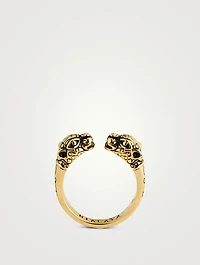 Gold Plated Panther Ring