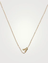 Love Letter 14K Gold Single Diamond A Necklace