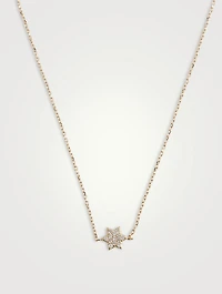Love Letter 14K Gold Star Of David Necklace With Pavé Diamonds