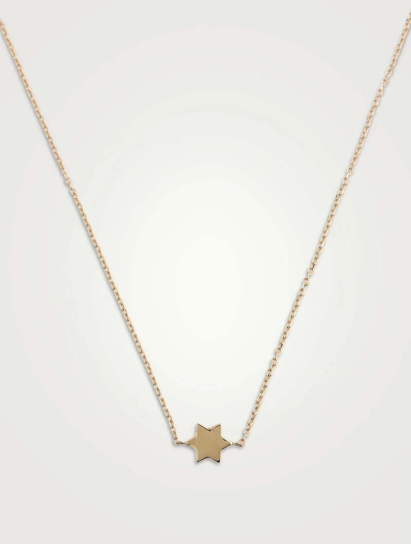 Love Letter 14K Gold Star Of David Necklace