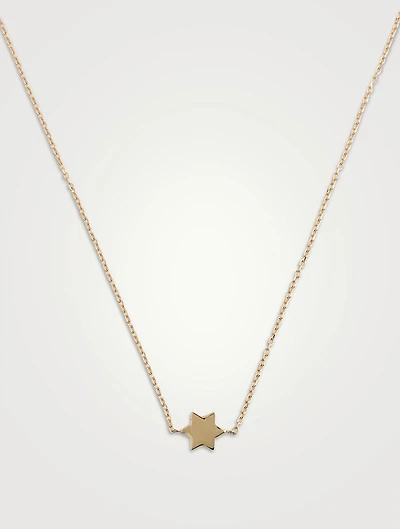 Love Letter 14K Gold Star Of David Necklace