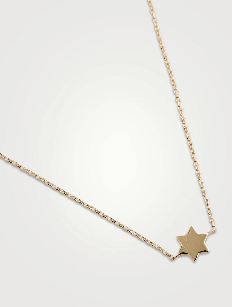 Love Letter 14K Gold Star Of David Necklace