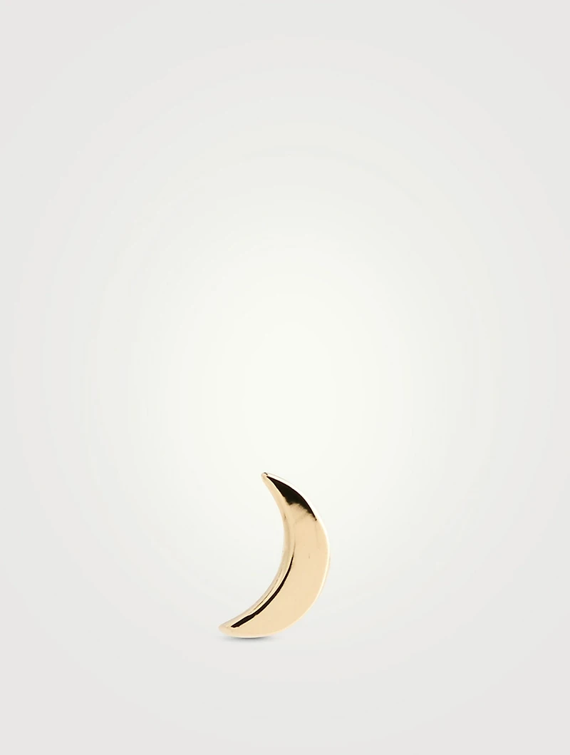 Jac+Jo 14K Gold Icon Moon Stud Earring