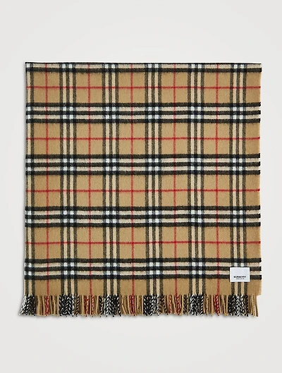Check Cashmere Baby Blanket