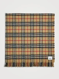 Check Cashmere Baby Blanket