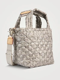 Small Metro Deluxe Tote Bag In Jute Print