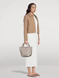 Small Metro Deluxe Tote Bag In Jute Print