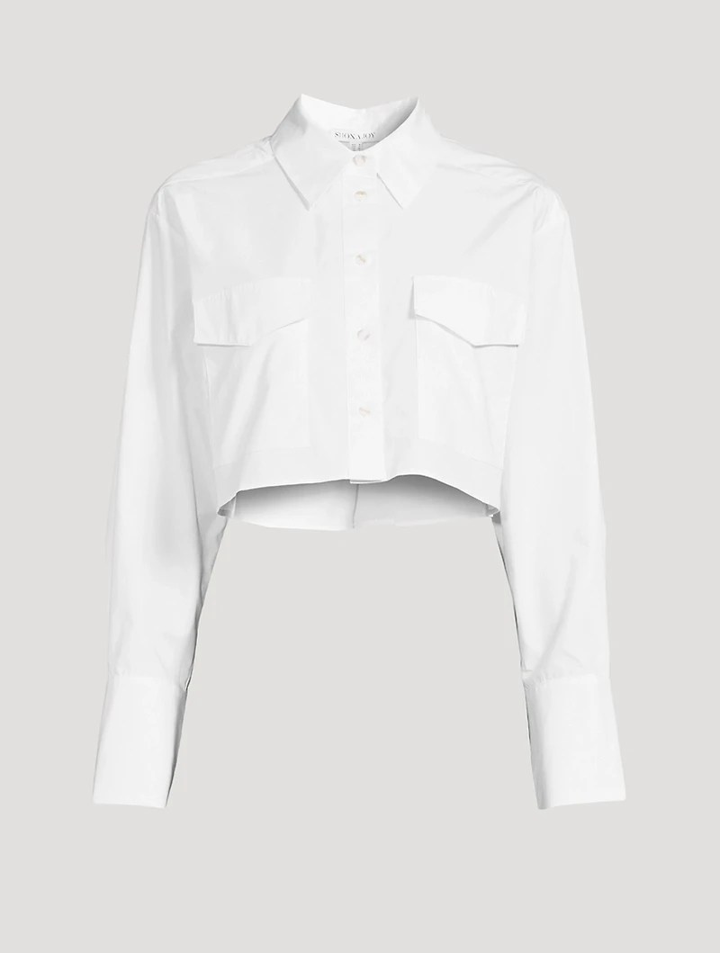 Mareva Cropped Poplin Shirt