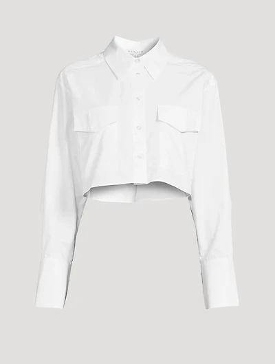 Mareva Cropped Poplin Shirt