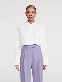 Mareva Cropped Poplin Shirt