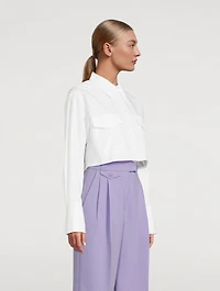 Mareva Cropped Poplin Shirt