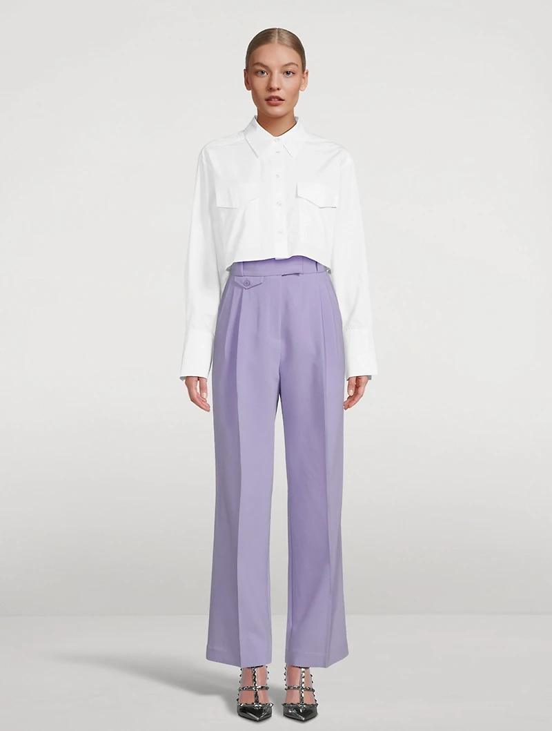 Mareva Cropped Poplin Shirt