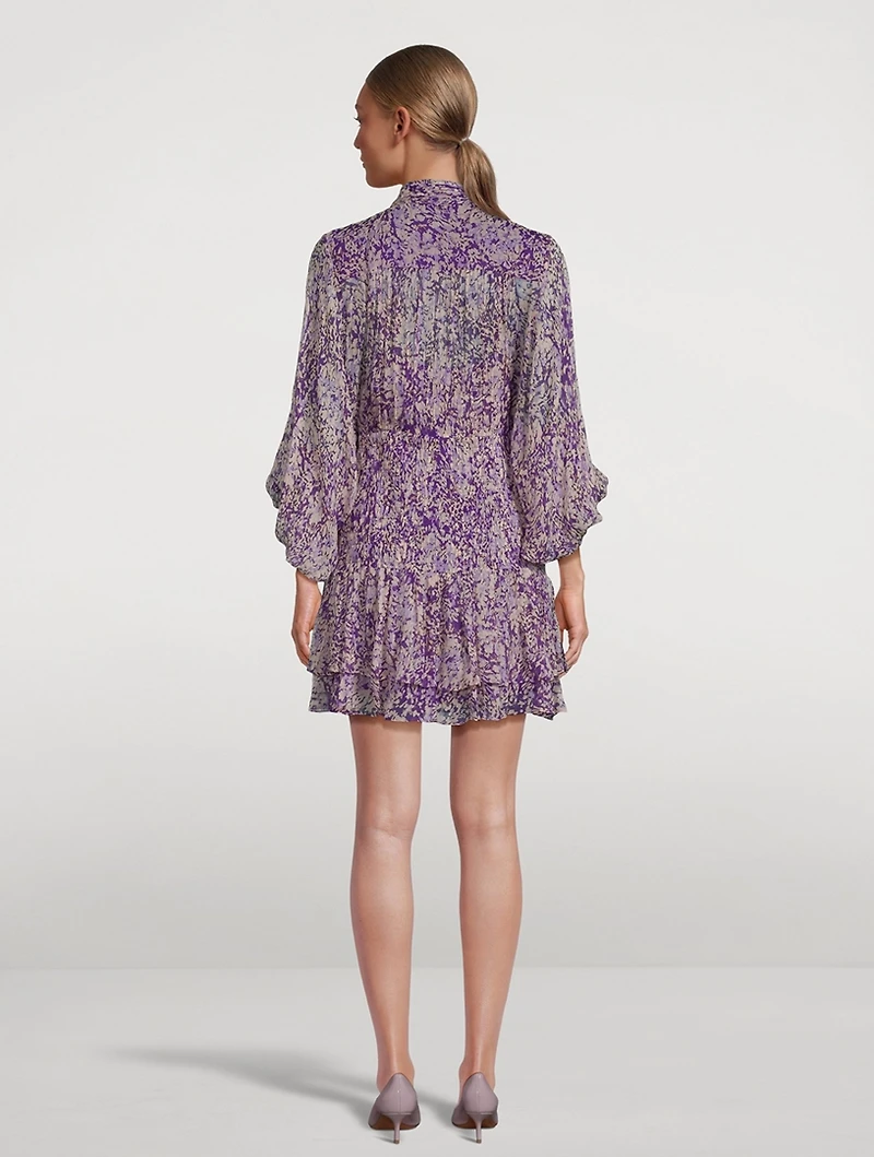 Aurier Ruched Dress Floral Print