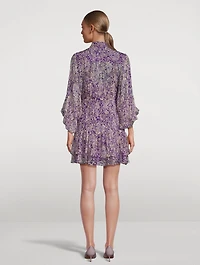 Aurier Ruched Dress Floral Print