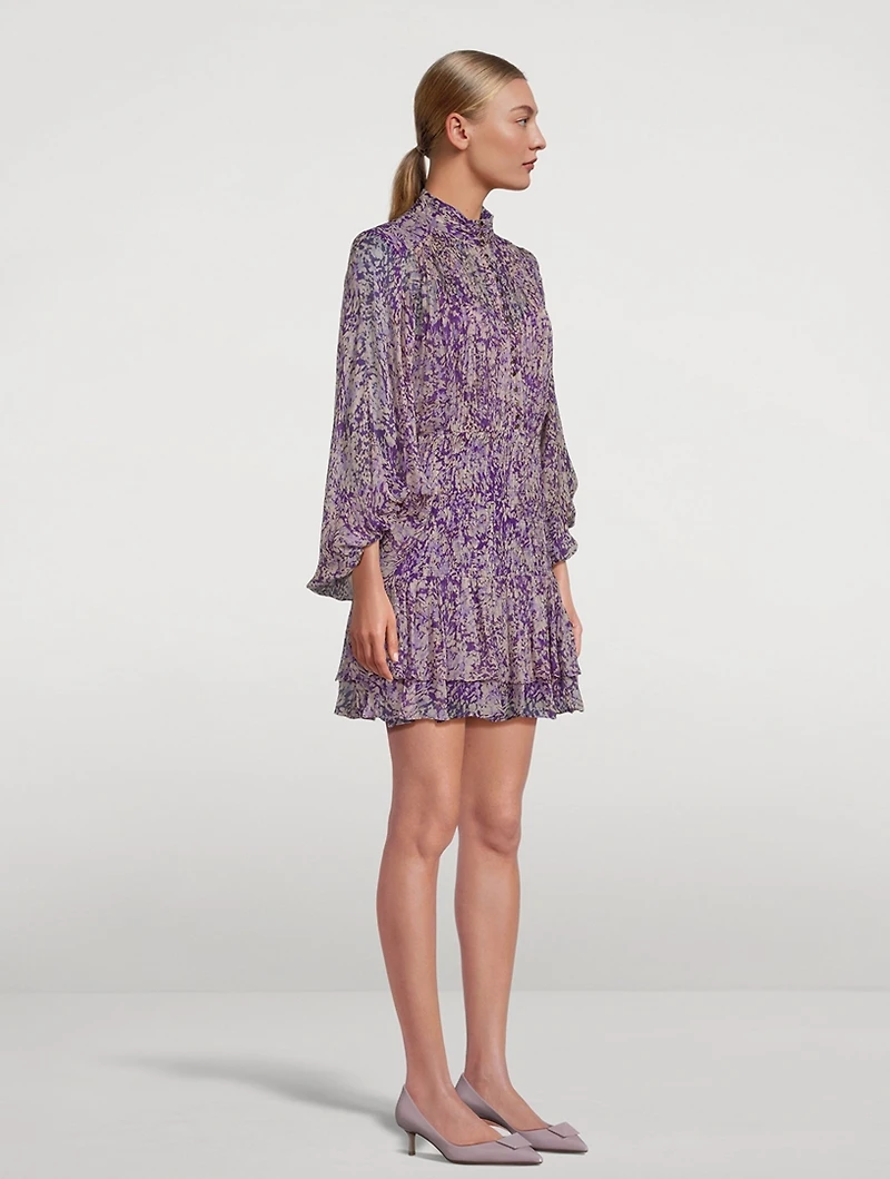 Aurier Ruched Dress Floral Print