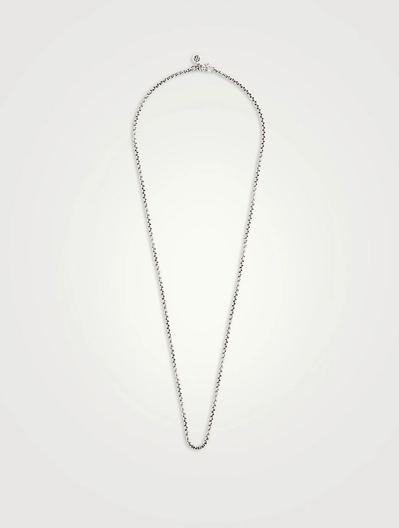 2.7MM Silver Box Chain Necklace