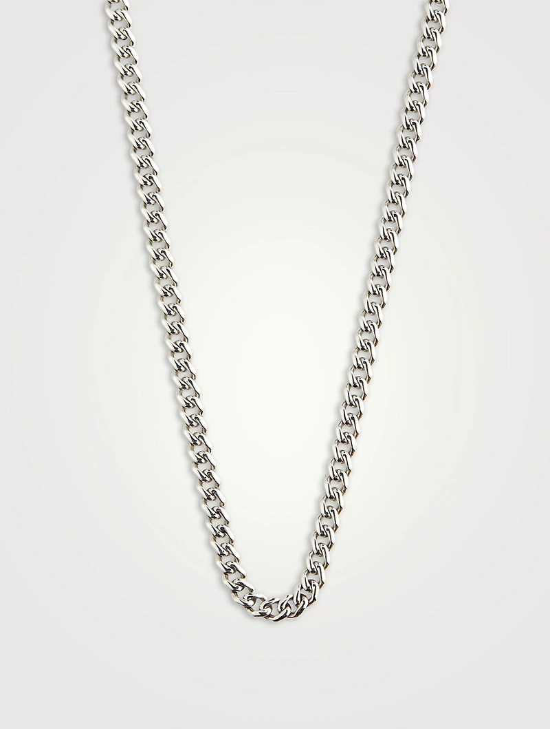 Silver Curb Chain Necklace