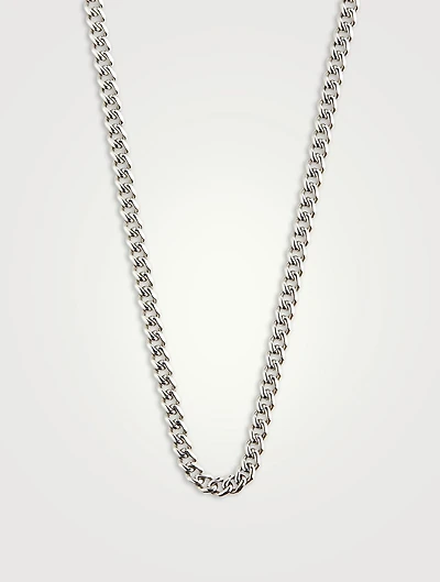 Silver Curb Chain Necklace