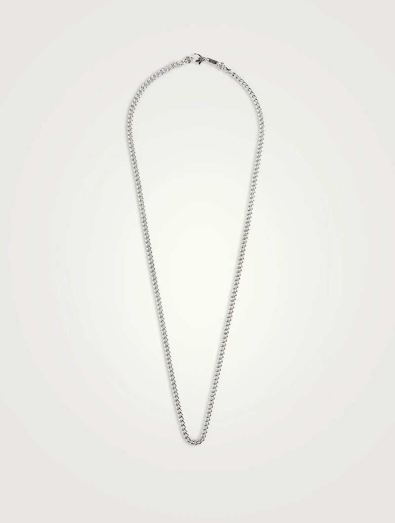 Silver Curb Chain Necklace