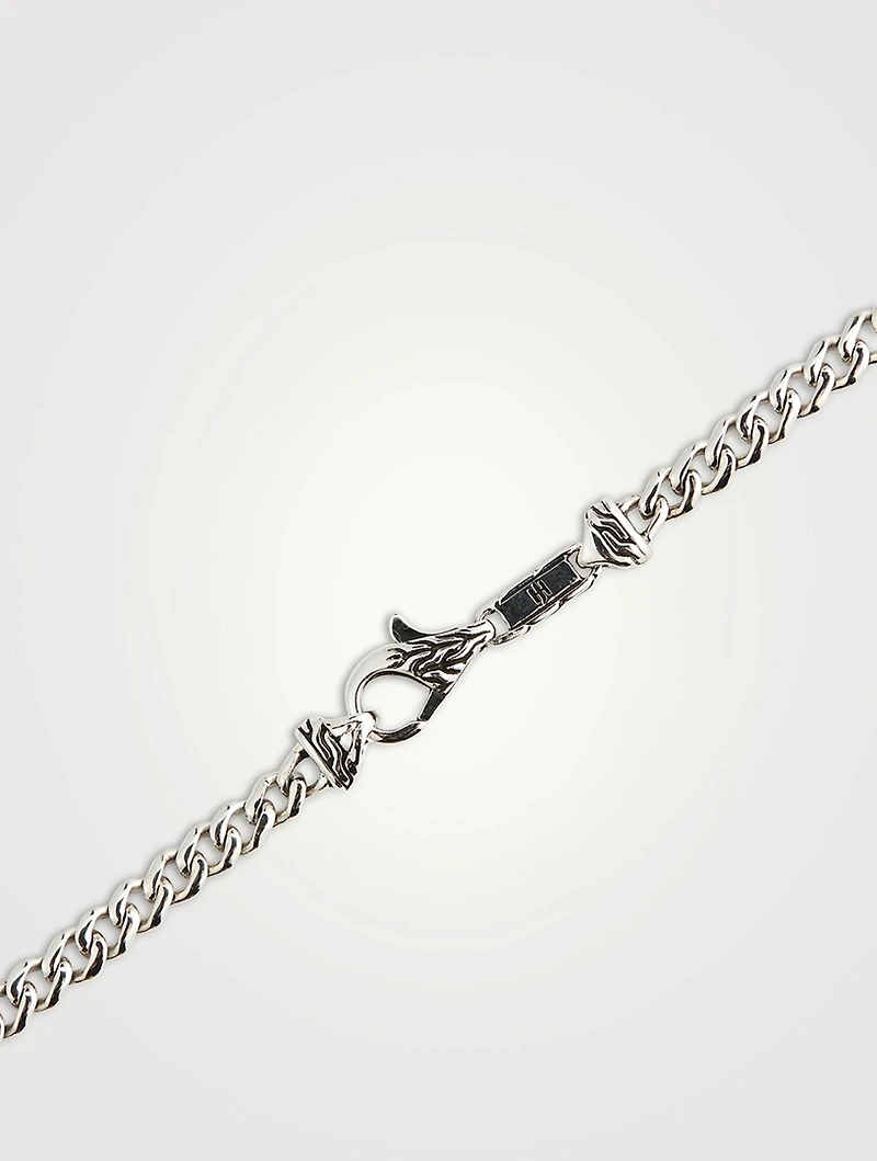 Silver Curb Chain Necklace