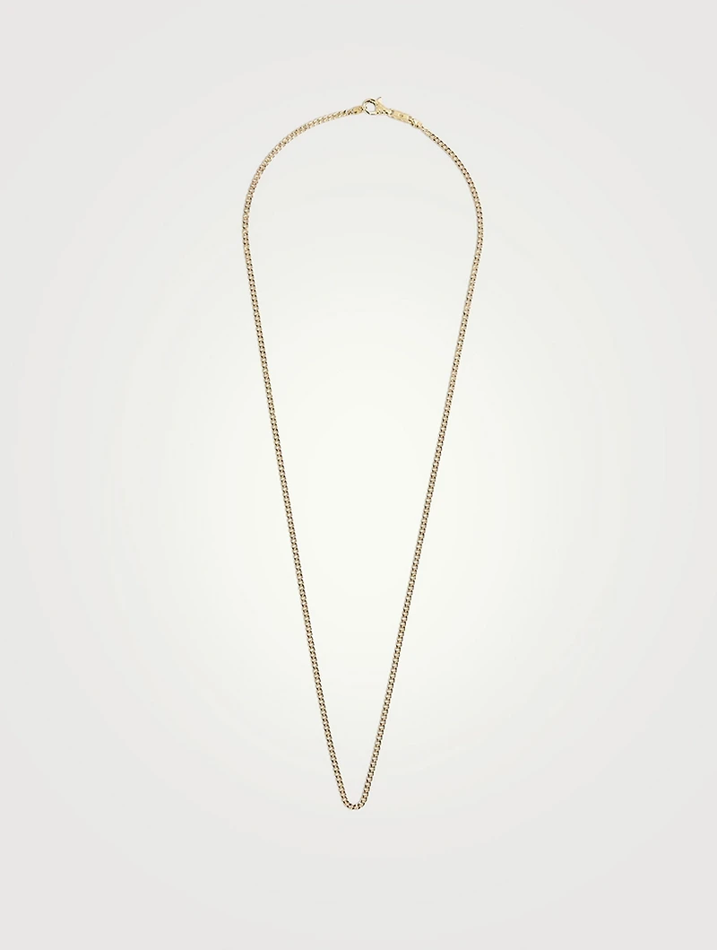 2MM Gold Curb Chain Necklace