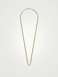 3.6MM Gold Curb Chain Necklace