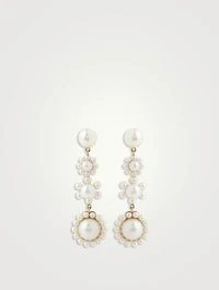 Fleur Jeanne Pearl Drop Earrings