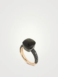 Nudo Classic Ring With Obsidian And Black Diamonds