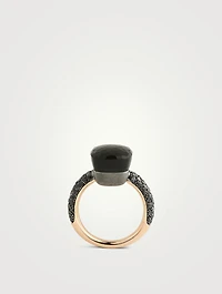 Nudo Classic Ring With Obsidian And Black Diamonds