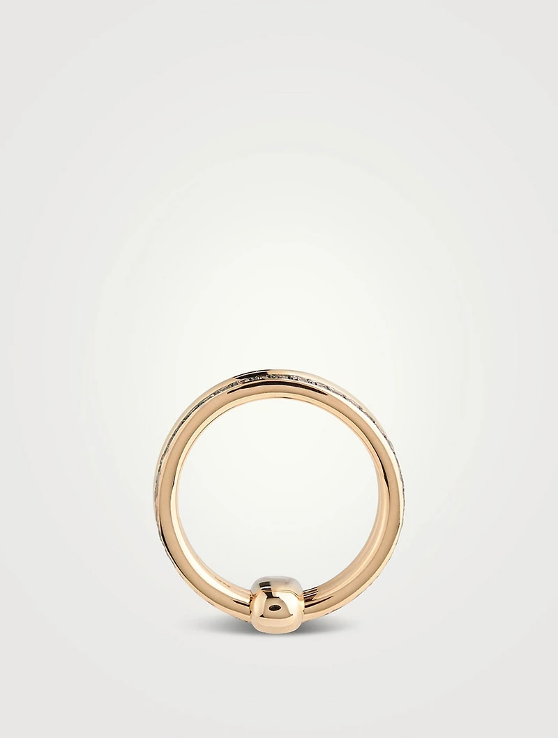Together 18K Rose Gold Ring With Brown Diamonds
