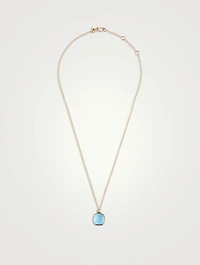 Nudo Classic Pendant Necklace With Sky Blue Topaz And Diamonds