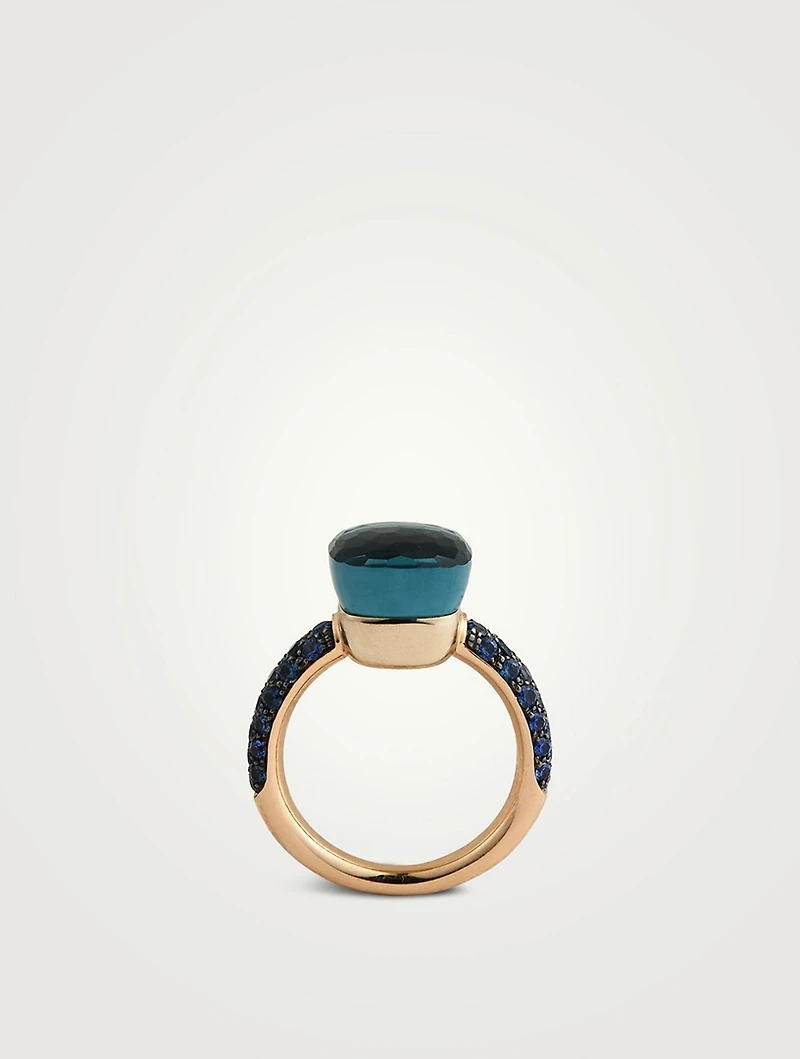Nudo Classic Ring With London Blue Topaz, Lapis And Blue Sapphire