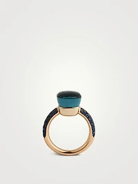Nudo Classic Ring With London Blue Topaz, Lapis And Blue Sapphire